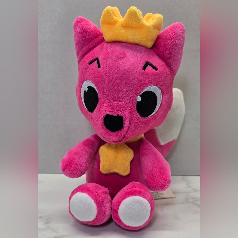 Pink Fong Wonderstar Singing Fox 12" Plush Doll WowWee Interactive Works! Soft